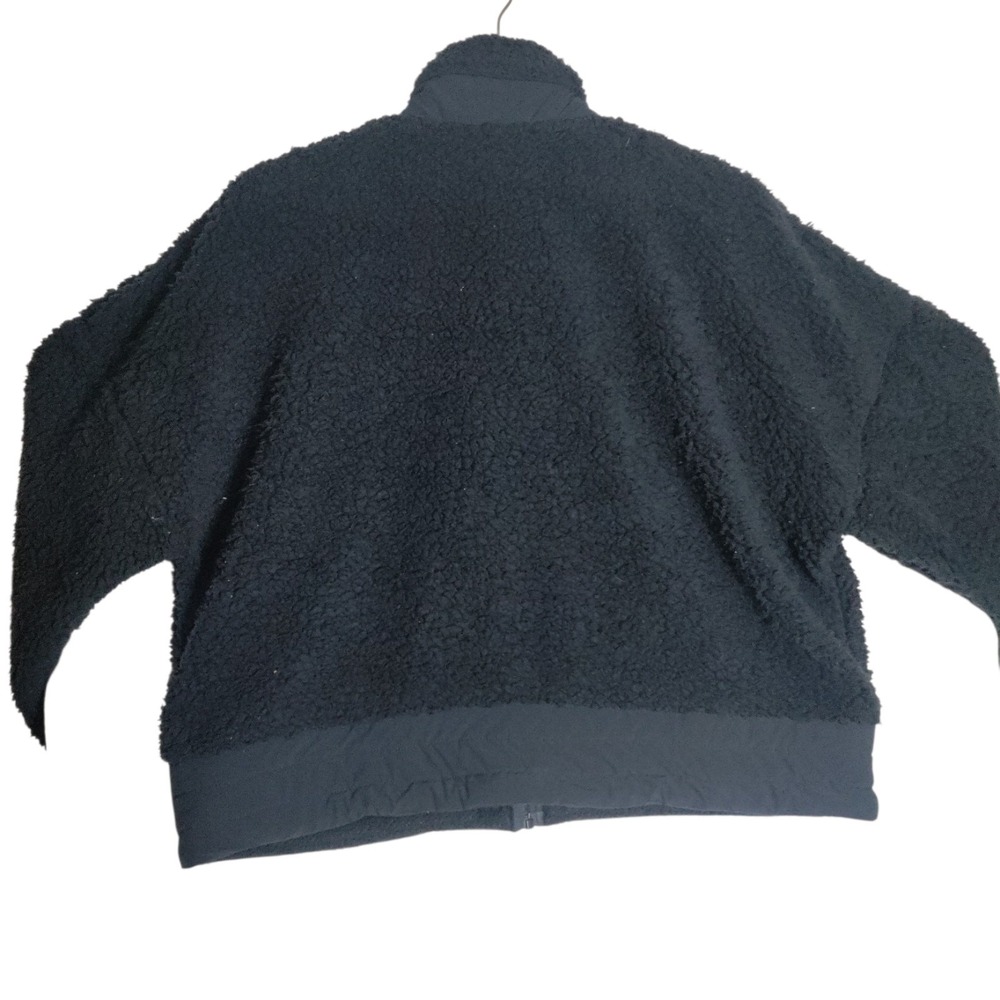 New York & Company Black Faus Shurpa Cropped Jacket Woman's Sz XL NWT - Picture 3 of 8
